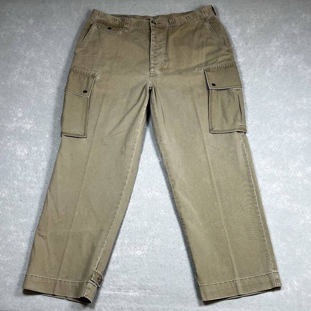 Vintage Polo Ralph Lauren Military Utility Cargo Pants Mens 40 Khaki Pockets